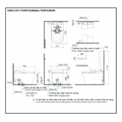 Bồn cầu thông minh Neorest LS TOTO CS911VT TCF87220GAA T53P100VR