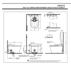 Bồn cầu thông minh Neorest LS TOTO CS911VT TCF87320GAA T53P100VR