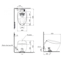 Bồn cầu thông minh Neorest NX I TOTO CS900KVT T53P100VR bảng điều khiển nickel mờ 7 Bồn cầu thông minh Neorest NX I TOTO CS900KVT T53P100VR bảng điều khiển nickel mờ