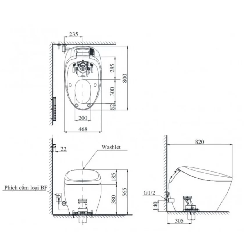 Bồn cầu thông minh Neorest NX II TOTO CS901KVT T53P100VR - Hải Yến Home Bồn cầu thông minh Neorest NX II TOTO CS901KVT T53P100VR - hình 6