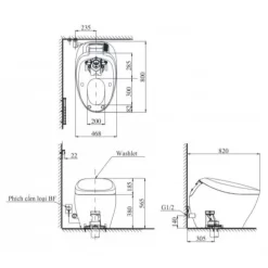 Bồn cầu thông minh Neorest NX II TOTO CS901VT T53P100VR bảng điều khiển bạc 7 Bồn cầu thông minh Neorest NX II TOTO CS901VT T53P100VR bảng điều khiển bạc