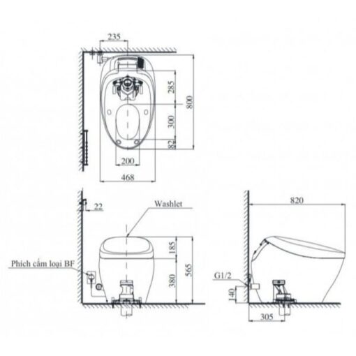 Bồn cầu thông minh Neorest NX II TOTO CS901VT T53P100VR bảng điều khiển bạc