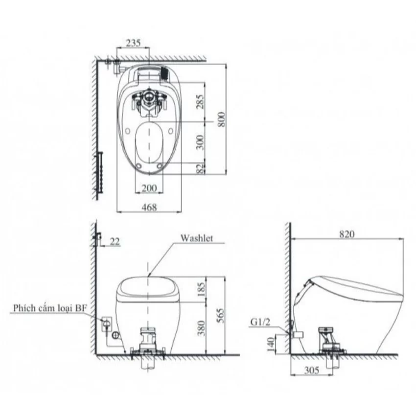Bồn cầu thông minh Neorest NX II TOTO CS901VT T53P100VR Bồn cầu thông minh Neorest NX II TOTO CS901VT T53P100VR