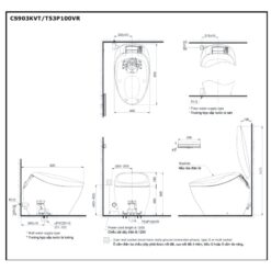 Bồn cầu thông minh Neorest NX TOTO CS903KVT T53P100VR công nghệ Actilight