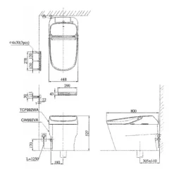 Bồn cầu thông minh Neorest XH I TOTO CW992VA TCF992WA T53P100VR 17 Bồn cầu thông minh Neorest XH I TOTO CW992VA TCF992WA T53P100VR