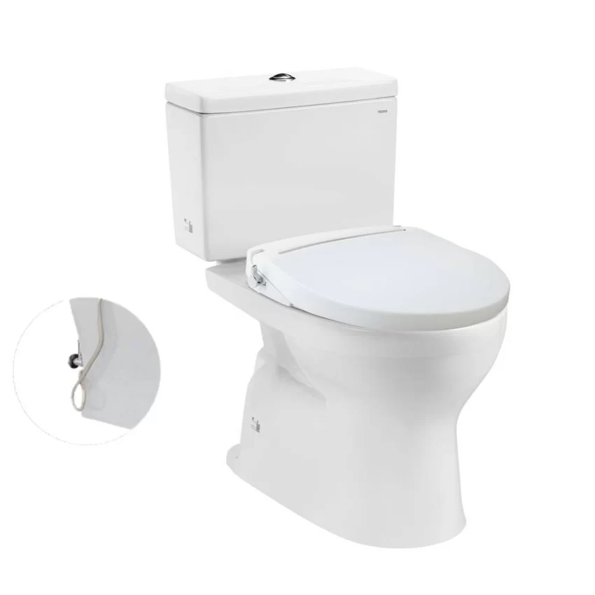 Bồn cầu TOTO CS302DE2 2 khối nắp rửa cơ TCW07S 10 Bồn cầu TOTO CS302DE2 2 khối nắp rửa cơ TCW07S