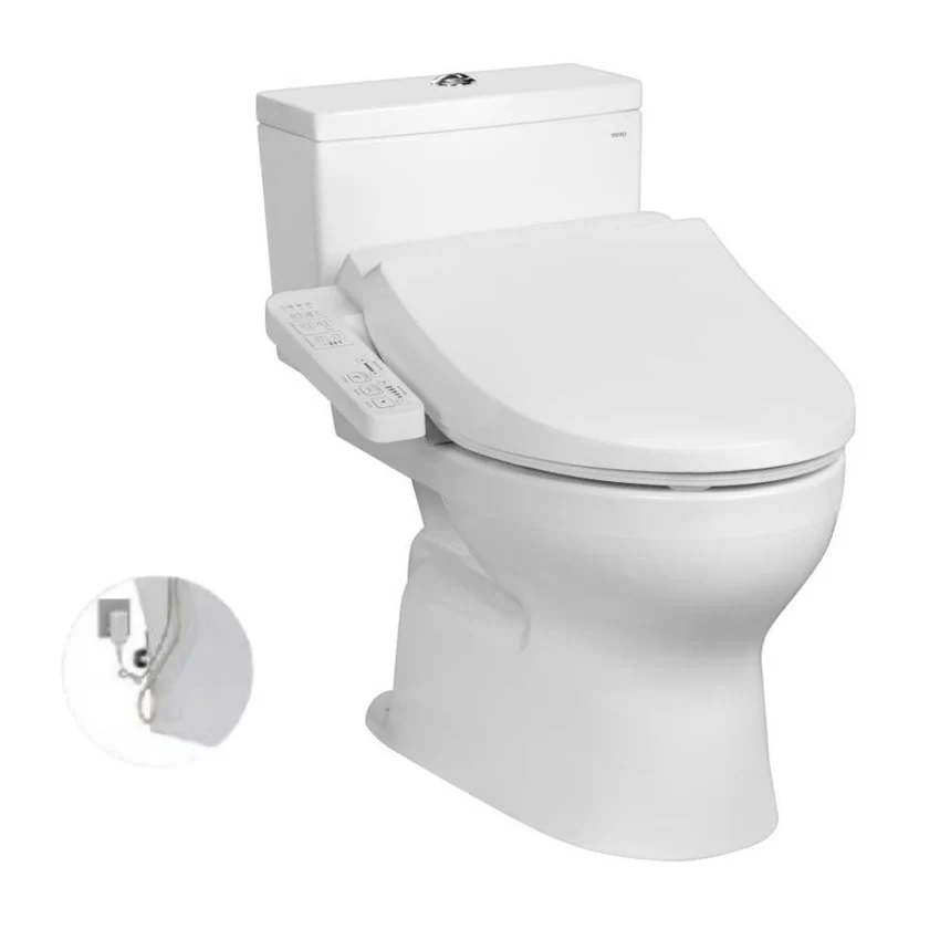 Bồn cầu TOTO CS302DW18 2 Khối Nắp Điện Tử TCF23710AAA Washlet C2 - SKU: CS302DW18#W Bồn cầu TOTO CS302DW18 2 Khối Nắp Điện Tử TCF23710AAA Washlet C2