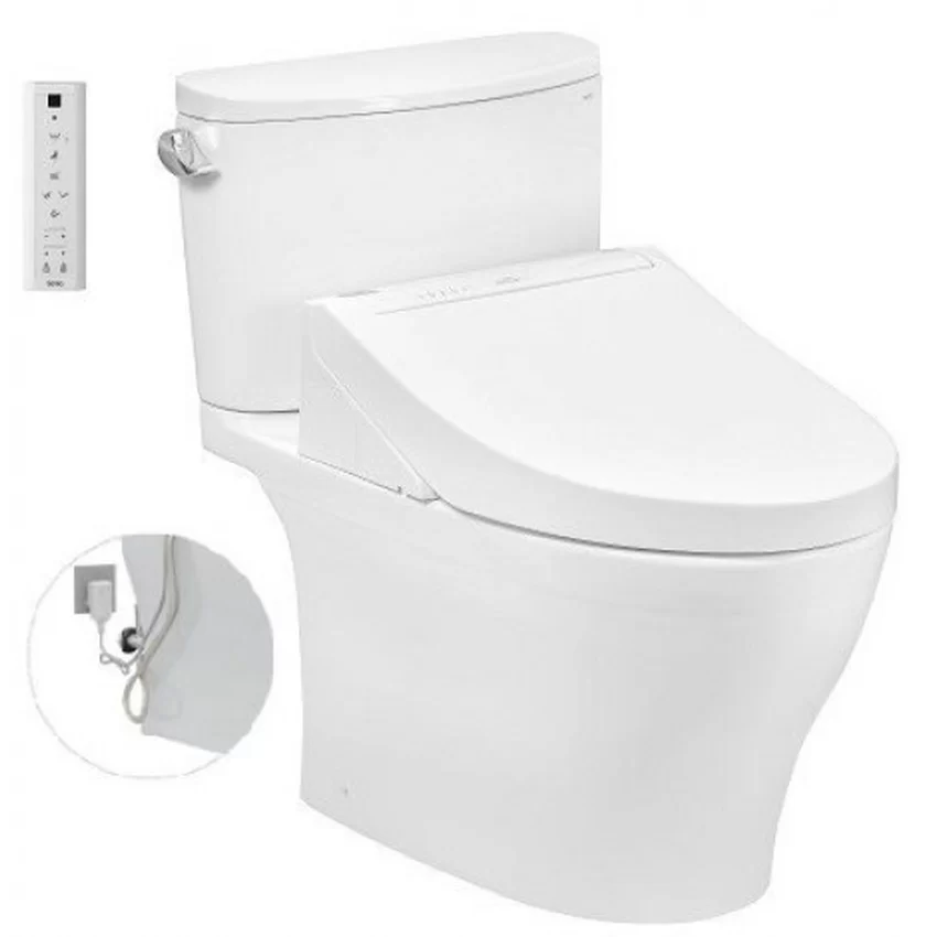Bồn cầu TOTO CS767RW14 tại Hải Yến Home Bồn cầu TOTO CS767RW14 với nắp điện tử Washlet C5 TCF24410AAA - Hải Yến Home