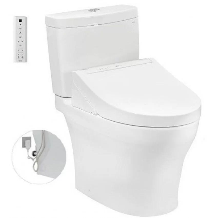 Bồn cầu TOTO CS769DRW14 2 khối nắp điện tử Washlet C5 Bồn cầu TOTO CS769DRW14