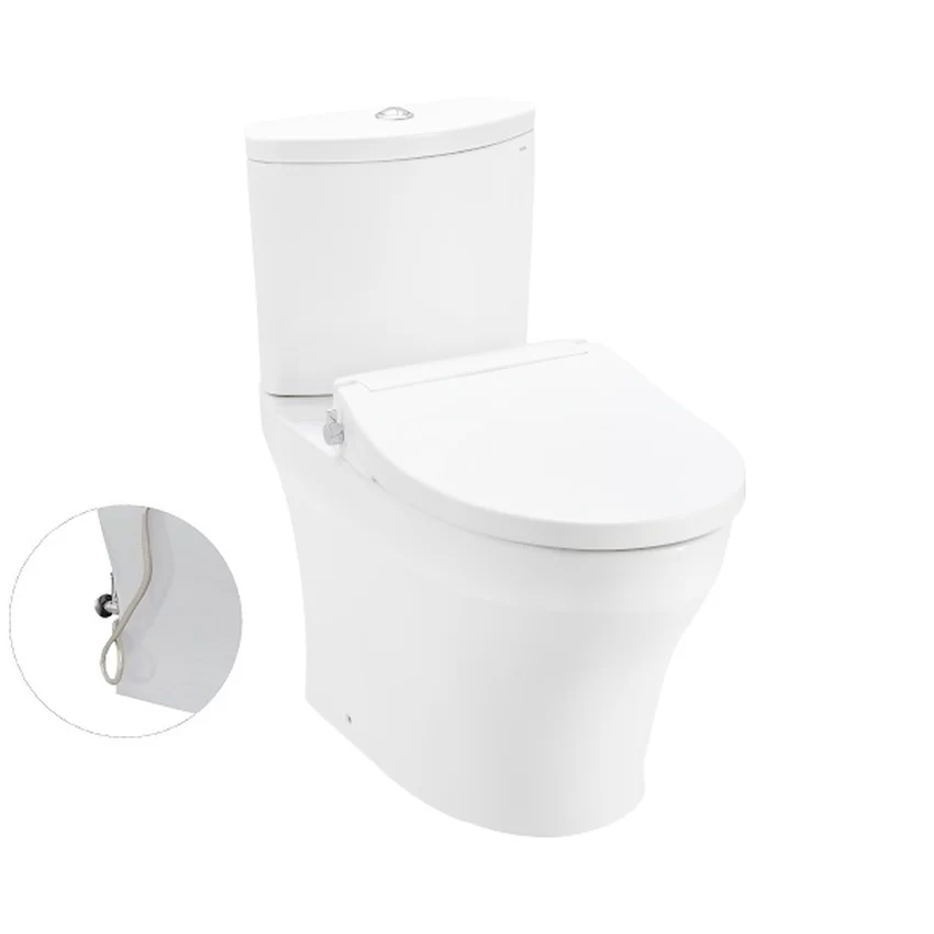 Bồn cầu TOTO CS838DE2 - SKU: CS838DE2#XW Bồn cầu TOTO CS838DE2 2 khối nắp rửa cơ TCW07S - SKU: CS838DE2#XW