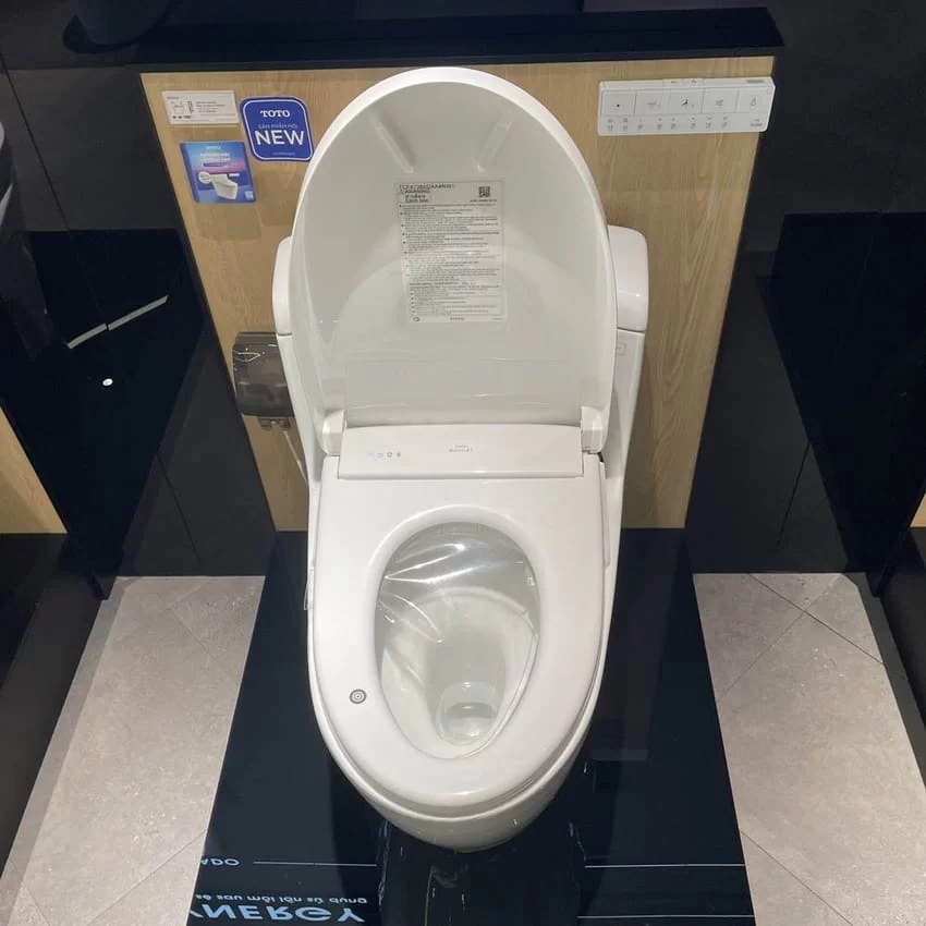 Bồn cầu TOTO MS636CDRW23 1 khối nắp điện tử Washlet S7 TCF47360GAA giấu dây 16 Nắp điện tử Washlet S7 trên Bồn cầu TOTO MS636CDRW23