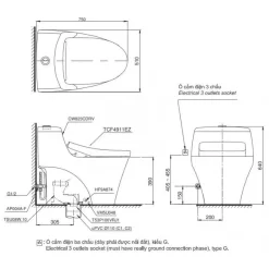Bồn cầu TOTO MS823CDRW12 1 khối nắp điện tử Washlet S7 TCF4911EZ giấu dây 15 Bồn cầu TOTO MS823CDRW12 1 khối nắp điện tử Washlet S7 TCF4911EZ giấu dây
