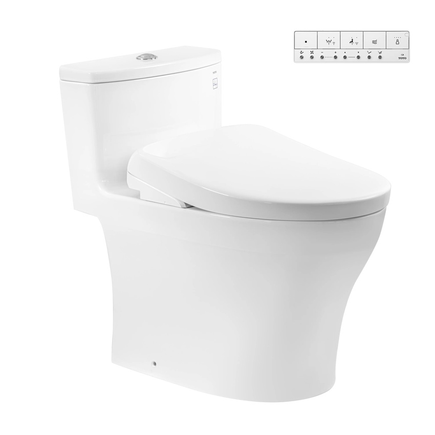 Bồn cầu TOTO MS885CDW23 1 khối nắp điện tử Washlet S7 TCF47360GAA giấu dây 4 Bồn cầu TOTO MS885CDW23 1 khối với nắp điện tử Washlet S7