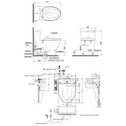 Bồn cầu TOTO MS885DW18 1 khối nắp điện tử Washlet C2 TCF23710AAA 14 Bồn cầu TOTO MS885DW18 1 khối nắp điện tử Washlet C2 TCF23710AAA
