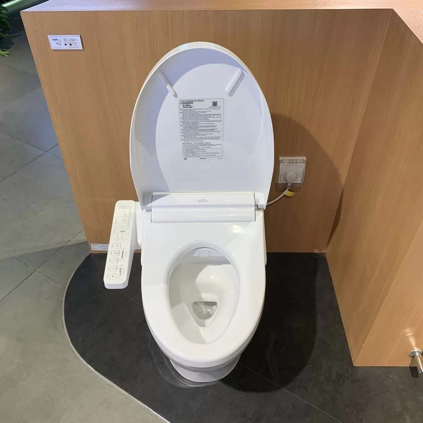 Bồn cầu TOTO MS889CDRW17 Bồn cầu TOTO MS889CDRW17 1 khối nắp điện tử Washlet C2 TCF23460AAA giấu dây 3