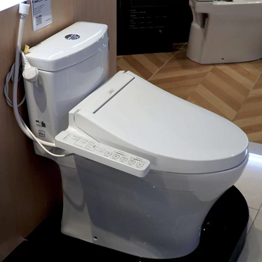 Bồn cầu TOTO MS889DRW16 với nắp điện tử Washlet C2 Bồn cầu TOTO MS889DRW16 1 khối nắp điện tử Washlet C2