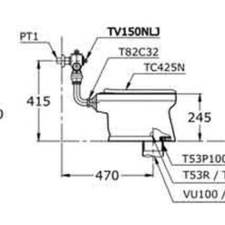 Bồn cầu trẻ em 1 khối TOTO CW425J (van xả trực tiếp)
