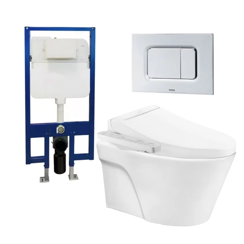 Bồn cầu treo tường Avante TOTO CW822RA#W/TCF23410AAA#NW1/WH172A/MB170P#SS Bồn cầu treo tường Avante điện tử C2 TOTO CW822RA TCF23410AAA WH172A MB170P#SS