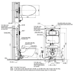 Bồn cầu treo tường điện tử S7 (giấu dây) TOTO CW812REA TCF4911EZ WH172AT TCA465 MB176GH 11 Bồn cầu treo tường điện tử S7 (giấu dây) TOTO CW812REA TCF4911EZ WH172AT TCA465 MB176GH
