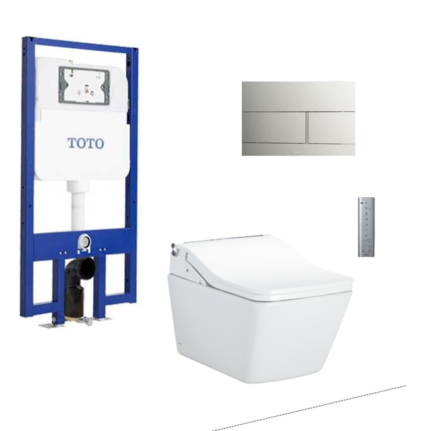 Cận cảnh chi tiết bồn cầu treo tường điện tử SW TOTO
