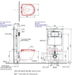 Bồn cầu treo tường điện tử TOTO CW553 TCF34320GAA WH172A MB175M