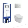 Bồn cầu treo tường điện tử (giấu dây) TOTO CW553C TCF33370GAA WH172AT TCA465 MB175M