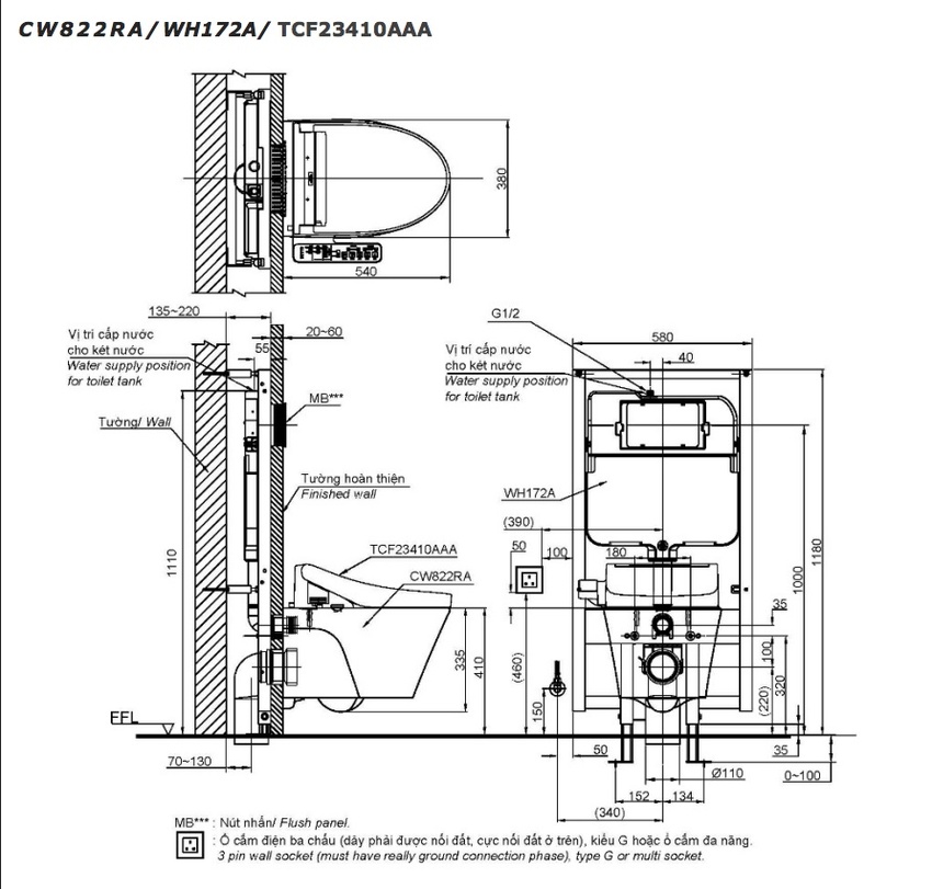 Lớp men CEFIONTECT chống bám bẩn TOTO
