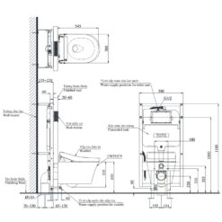 Bồn cầu treo tường điện tử (giấu dây) xả tự động TOTO CW553C TCF34570GAA WH172AAT TCA502 MB175M
