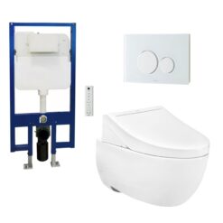 Bồn cầu treo tường kèm nắp rửa điện tử TOTO CW812RA TCF24410AAA WH172A MB176GH