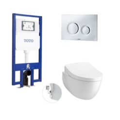 Bồn cầu treo tường LP Series điện tử S7 TOTO CW812RA TCF4911Z WH172A MB174P#SS