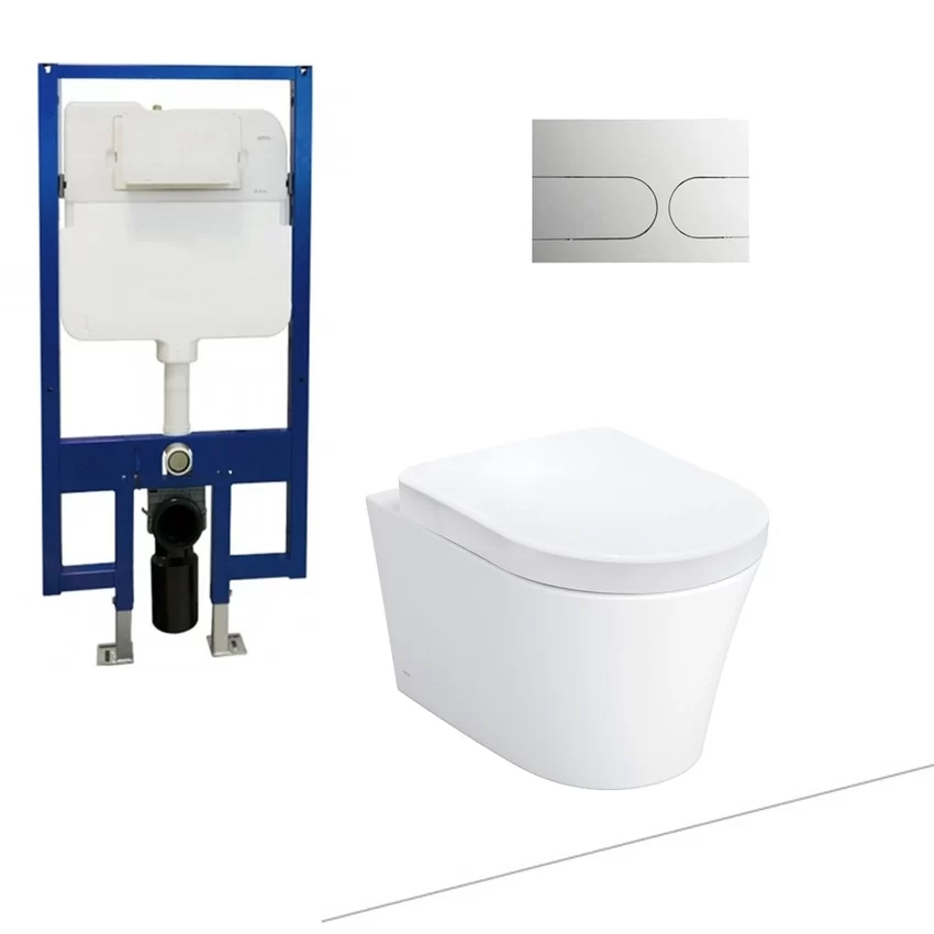 Bồn cầu treo tường nắp êm TOTO CW553 TC384CVK WH172A MB175M Bồn cầu treo tường nắp êm TOTO CW553 TC384CVK WH172A MB175M