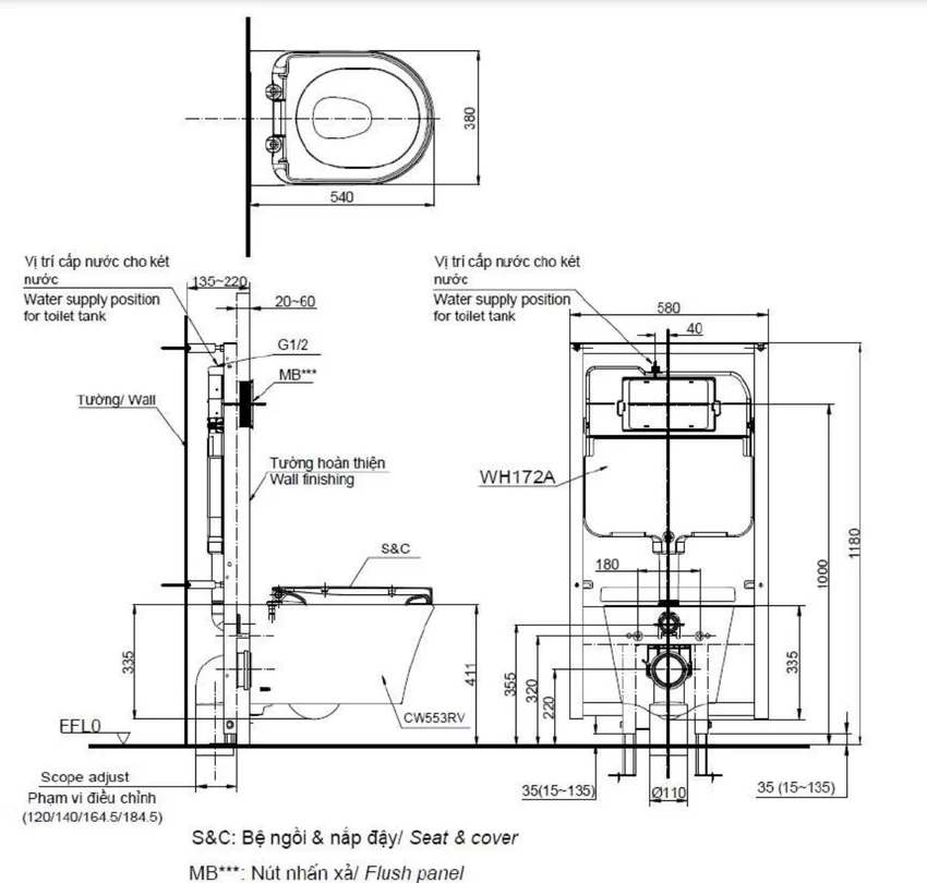 Thiết kế sang trọng của bồn cầu TOTO CW553 TC384CVK WH172A MB175M Thiết kế sang trọng của bồn cầu TOTO CW553 TC384CVK WH172A MB175M