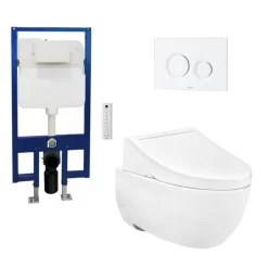 Bồn cầu treo tường nắp rửa điện tử C5 TOTO CW812RA TCF24410AAA WH172A MB174P#WH