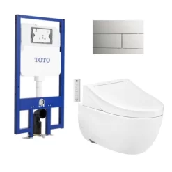 Bồn cầu treo tường nắp rửa điện tử C5 (giấu dây) TOTO CW812REA TCF24460AAA WH172AT TCA465 MB171M#SS