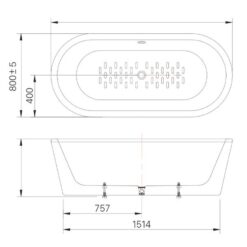 Bồn tắm đặt sàn Inax BF-1757V (BF1757V)