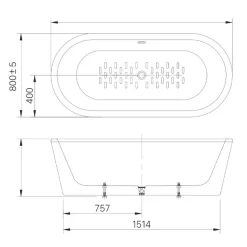 Bồn tắm đặt sàn Inax BF-1757V (BF1757V)