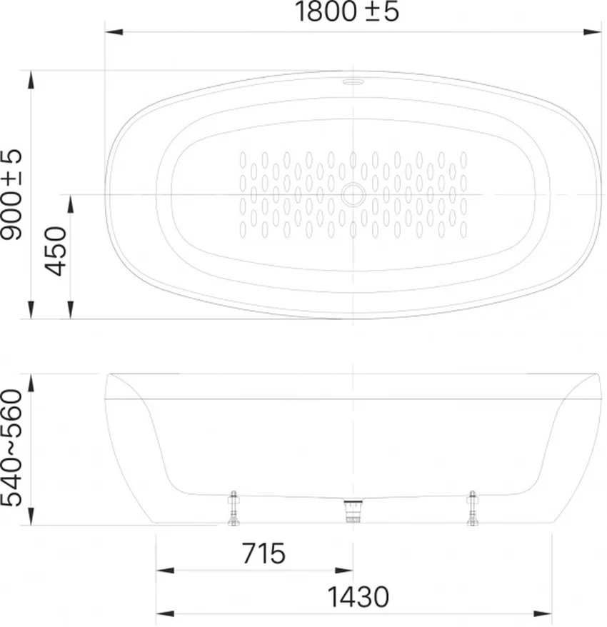 The modern design of BF-1858V bathtub The modern design of BF-1858V bathtub
