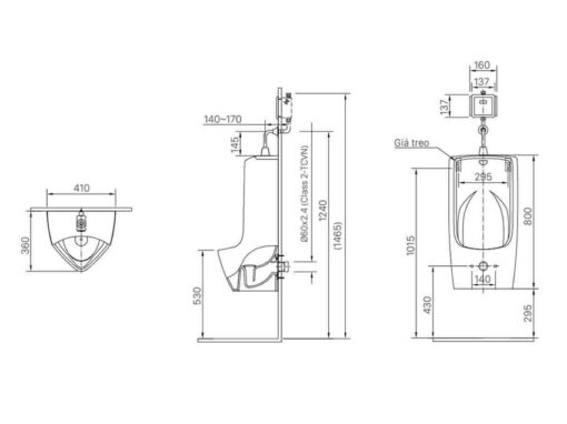 Bồn tiểu nam INAX U-411V (U411V)