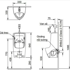 Bồn tiểu treo tường INAX AU-431VAC (AU431VAC)