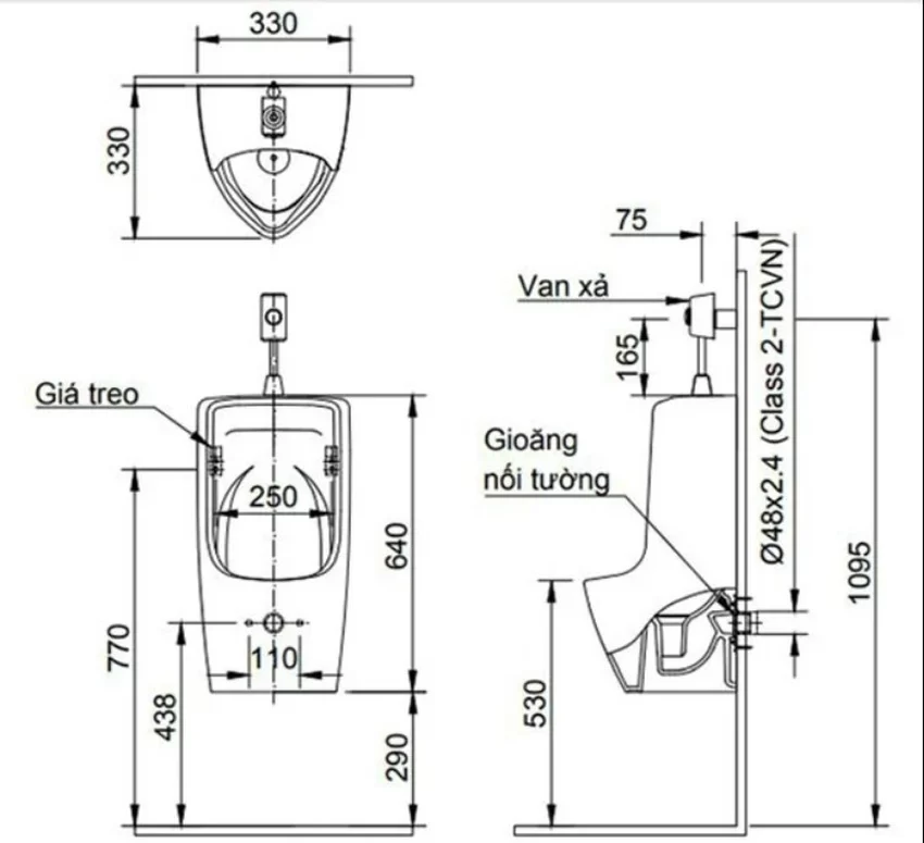 Tiết kiệm nước với bồn tiểu INAX AU-431VAC SKU AU-431VACBW1 - INAX AU-431VAC