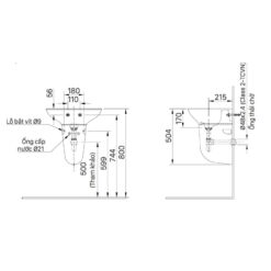 chan chau lavabo lung inax l 288vc 4