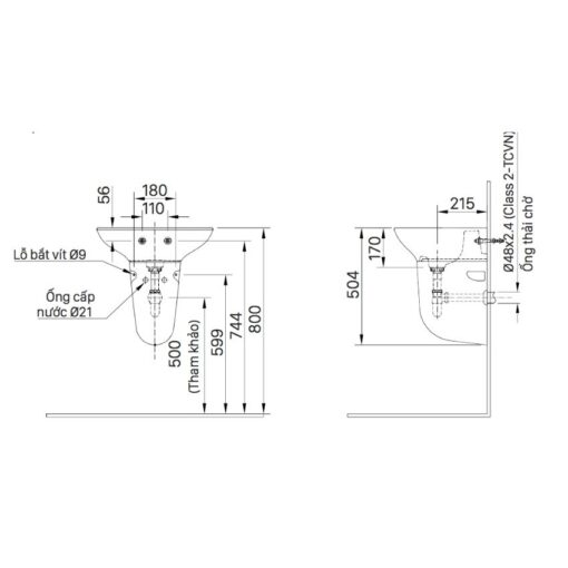 chan chau lavabo lung inax l 288vc 4