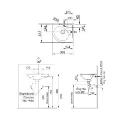 chau lavabo treo tuong inax l 281v 2