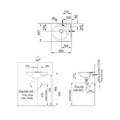 chau lavabo treo tuong inax l 281v 2