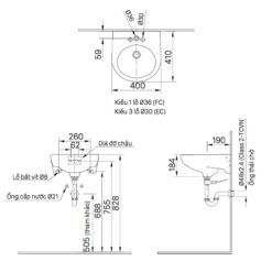 chau lavabo treo tuong inax l 282v 4