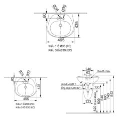 chau lavabo treo tuong inax l 284v 5