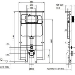 Két nước và khung âm tường TOTO WH171A 6L/3L