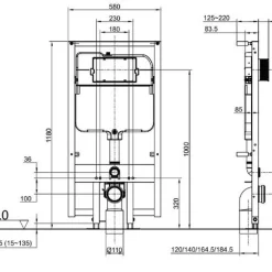 Két nước và khung âm tường TOTO WH171A 6L/3L