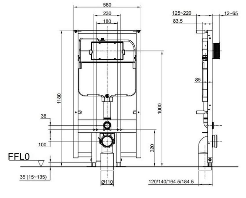 Két nước âm tường TOTO WH171A Két nước âm tường TOTO WH171A
