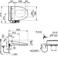 Nắp Điện Tử INAX CW-KA22AVN và KB22A 10 nap bon cau dien tu inax CW KB22AVN KA22AVN